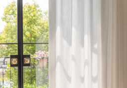 2 Colours Custom Curtain Linen Look Polyester For Living Room - thumbnail 1