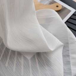 2 Colours Custom Curtain Linen Look Polyester For Living Room - thumbnail 4