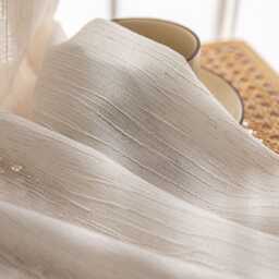 2 Colours Custom Curtain Linen Look Polyester For Living Room - thumbnail 2