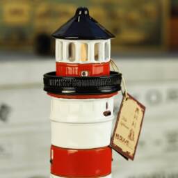 Handmade Ceramic Nida Lighthouse Candle Holder - Lithuania Coastal Decor Nautical Tealight Lantern Gift For Sea Lovers - thumbnail 3