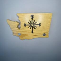 Washington Handmade State Quarter Clock With Inlaid Quarters. Fully Customizable - thumbnail 4
