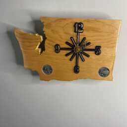Washington Handmade State Quarter Clock With Inlaid Quarters. Fully Customizable - thumbnail 3