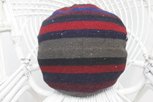 Personalized Pillow, Designer Pillows, Kilim Pillow Cases, 16x16 Pink Cover, Round Cute Cushion, Floor 269 - image 1
