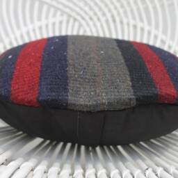 Personalized Pillow, Designer Pillows, Kilim Pillow Cases, 16x16 Pink Cover, Round Cute Cushion, Floor 269 - thumbnail 4
