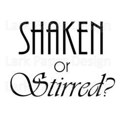 Shaken Or Stirred, Digital Print, Bar Cart Decor, Prints, Black & White Art, James Bond Martini Gallery Wall Decor - thumbnail 2