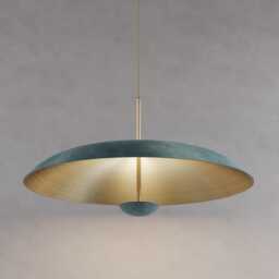 1950S Mid Century Matt Green Ivory Color Brass Modern Style Sputnik Chandelier/ Kalmar Stilnovo Style/ Chandelier Italian Light - thumbnail 1