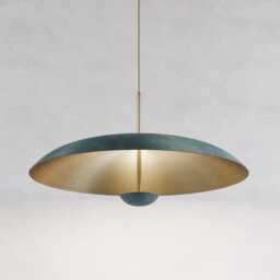 1950S Mid Century Matt Green Ivory Color Brass Modern Style Sputnik Chandelier/ Kalmar Stilnovo Style/ Chandelier Italian Light - thumbnail 3