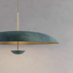 1950S Mid Century Matt Green Ivory Color Brass Modern Style Sputnik Chandelier/ Kalmar Stilnovo Style/ Chandelier Italian Light - thumbnail 2