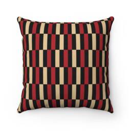 Inca Red & Black Pillow Ancient Peruvian Weaving Pattern - thumbnail 2