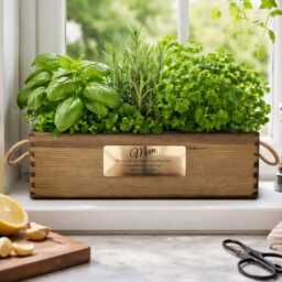 Personalised Wooden Planter Box - Engraved Mother's Day Gift With Message - thumbnail 2