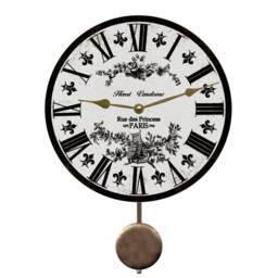 French Toile Clock - Grey Wall Clock - thumbnail 2