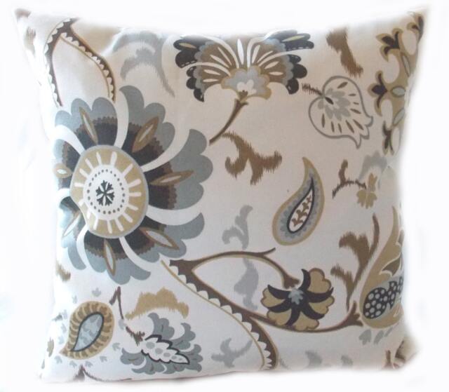 Custom Outdoor Pillow Cover, Bright Green Aqua Floral, All Sizes - image 1