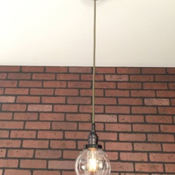 "Industrial Pendant Light -Black 5"" Small Glass Globe Shade With Patented ""Huila Connector" - thumbnail 2