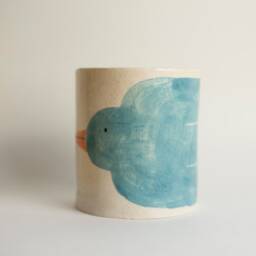 Bird Pencil Holder, Ceramic Teacher Cup, Desk Organizer, Kitchen Handmade Pottery, Pottery - thumbnail 3