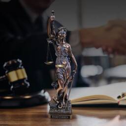 Blind Lady Justice Statue, Greek Bronze Office Gift, Gifts For Lawyers, Engraved Goddess Statue, Divine - thumbnail 2