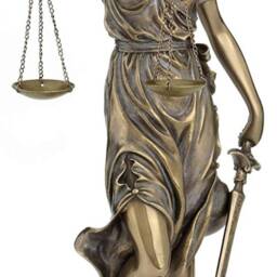 Blind Lady Justice Statue, Greek Bronze Office Gift, Gifts For Lawyers, Engraved Goddess Statue, Divine - thumbnail 4