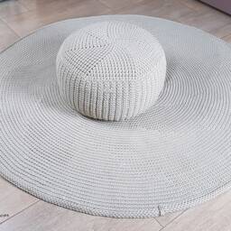 Crochet Round Rug For Children's Rooms - Suitable Sitting Areas Or Bathrooms - thumbnail 3
