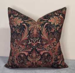 Ralph Lauren Lakota Paisley Charcoal Fabric Cushion Cover 55x55 cm