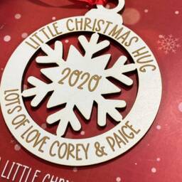 Personalised A Little Christmas Pocket Hug With Poem Card, Token Tree Decoration Bauble Gift Lockdown 2020 - thumbnail 2