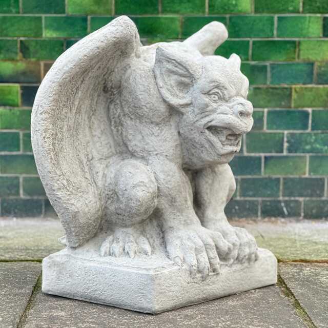 Massive Gargoyle Statue Concrete Gothic Sculpture Stone Demon Figurine Outdoor Monster Ornament Front Door Decor Monster Lover Gift - image 1