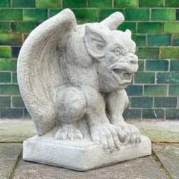 Massive Gargoyle Statue Concrete Gothic Sculpture Stone Demon Figurine Outdoor Monster Ornament Front Door Decor Monster Lover Gift - thumbnail 1