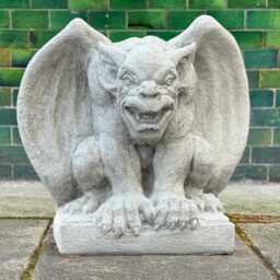 Massive Gargoyle Statue Concrete Gothic Sculpture Stone Demon Figurine Outdoor Monster Ornament Front Door Decor Monster Lover Gift - thumbnail 2