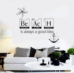 Beach Starfish Anchor Ocean Sea Marine Style Vacation Summer Sun Diy Wall Stickers Decals Vinyl Mural Decor Art L2169 - thumbnail 1