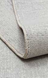Silver Flat Rug Soft Textured Polyester, Modern Minimalist Decor - thumbnail 1