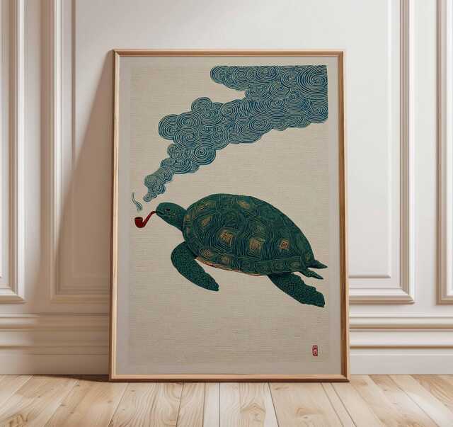 Koi Fish Art Print, Japanese Style Poster, Minimalist Zen Wall Art, Traditional Asian Artwork, Tranquil Nature Home Decor - image 1