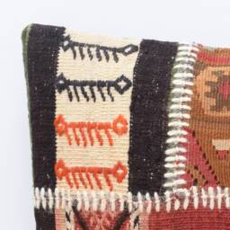 Kilim Pillow Patchwork Pillows Rug Lumbar 14x20 Cushion Cuscini Marocchini Case Morocco 35x50 - thumbnail 2