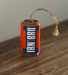 Irn Bru Drink Tin Hanging Decorations For Christmas Tree Or Party Favour Goody Bag