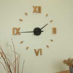 Large Designer Clock Kasper'o'clock Made Of Oak - thumbnail 1