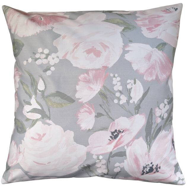 Cushion Cover in Laura Ashley Lottie Pink & Grey Flowers 16 - image 1