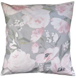 Cushion Cover in Laura Ashley Lottie Pink & Grey Flowers 16 - thumbnail 1
