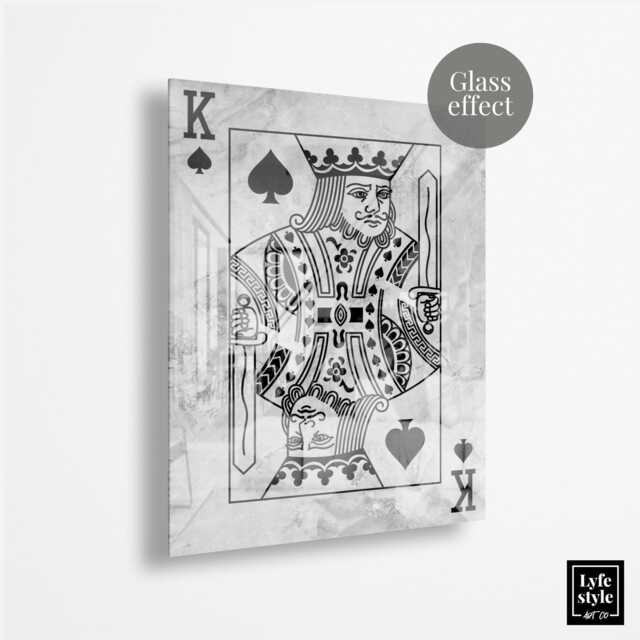 King Of Spades Acrylic Glass Art Luxury Poker Room Decor - image 1