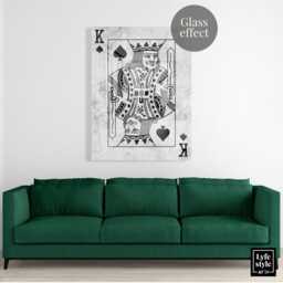 King Of Spades Acrylic Glass Art Luxury Poker Room Decor - thumbnail 3