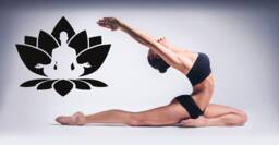 Lotus Mandala Yoga Pose Wall Decal Removable Vinyl Decor T635 - thumbnail 1