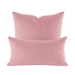 Dusty Pink Velvet Cushion Covers - Soft Matt Size Choice, Square & Lumbar Pillows - thumbnail 2