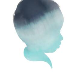 Sibling Custom Watercolor Silhouette, Nursery Decor, Gift For Mom, Baby Gift, Wall Art, Personalized, Heirloom - thumbnail 3