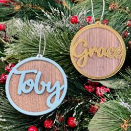 Personalised Christmas Bauble Name - First Tree Decorations Family Xmas Stocking Ornament - thumbnail 3