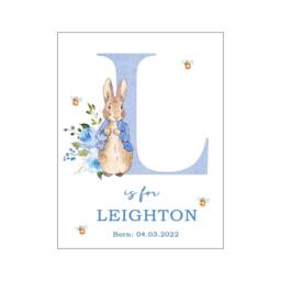 Peter Rabbit Bunny Set Of Three Prints Nursery Boys Baby Room A3 A4 A5 Personalised 300Gsm Quality Linen Card - thumbnail 3