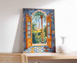 Henri Matisse Poster, Islamic Decor, Arabic Wall Art, Floral Print, Landscape Botanical Print - thumbnail 1
