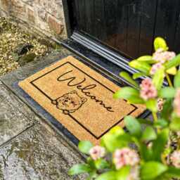 Pomeranian Dog Door Mat, Fluffy Breed Doormat, New Puppy Gift, Personalized Animal Home Custom Pet Doormat - thumbnail 2