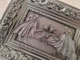 Unique Gothic Halloween Mummified Two-Headed Vampire Bat Faux Taxidermy - thumbnail 1