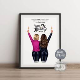30Th Birthday Gift, Friend Best Wall Art, Personalised Gift - thumbnail 2