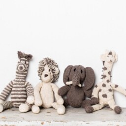 Hand Knit Cotton Zebra Stuffed Animal - Kenana Knitters - thumbnail 3