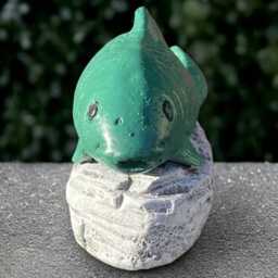 Outdoor Fish Sculpture Concrete Koi Figurine Cement Animal Decoration Handmade Art Fish Lover Gift Front Door Ornament Yard - thumbnail 4