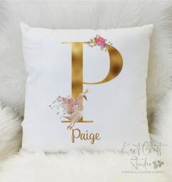 Personalised Swan Cushion , Fairy Alphabet Cushion, Bedroom D??cor, Gift For Her - thumbnail 1