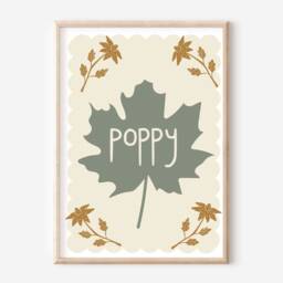 Personalised Woodland Leaf Print For Girls Or Boys Room, Nursery Playroom - Print Only - thumbnail 3
