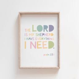 Set Of 3 Bible Verse Prints, Girls Nursery Bedroom Decor, God, Christian Wall Art, Jesus, Scripture Prints - thumbnail 2